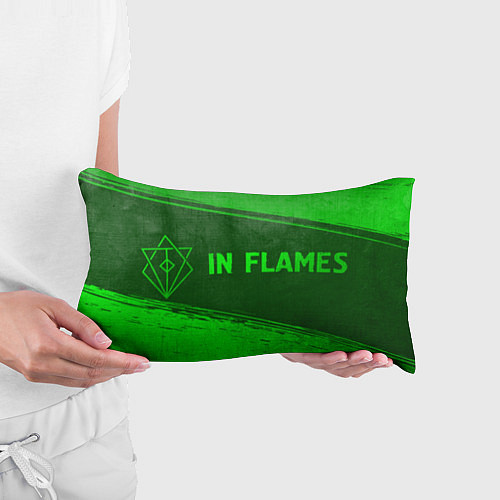 Подушка-антистресс In Flames - green gradient по-горизонтали / 3D-принт – фото 3
