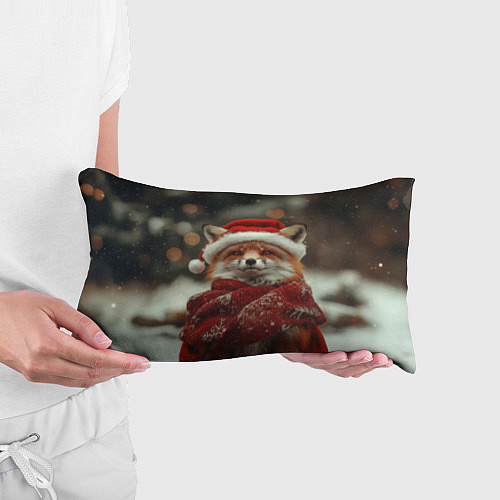 Подушка-антистресс Новогодняя рыжая лисица / 3D-принт – фото 3