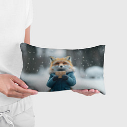 Подушка-антистресс Лисица с подарком, цвет: 3D-принт — фото 2