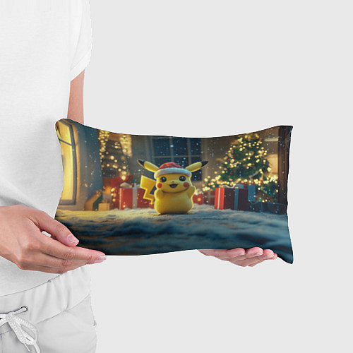 Подушка-антистресс Счастливый новогодний Пикачу / 3D-принт – фото 3