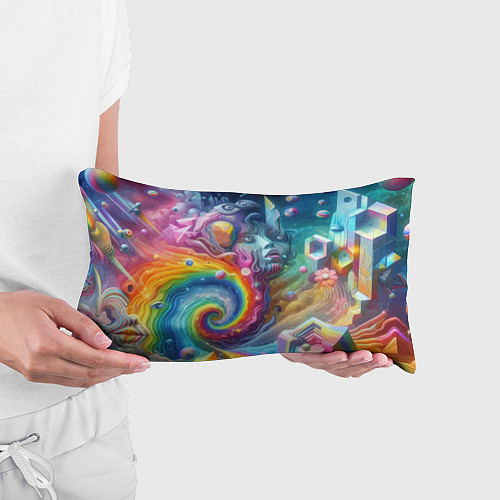 Подушка-антистресс Абстрактное граффити с лицом девушки / 3D-принт – фото 3