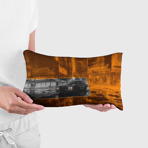 Подушка-антистресс Авто с оранжевыми фарами / 3D-принт – фото 3