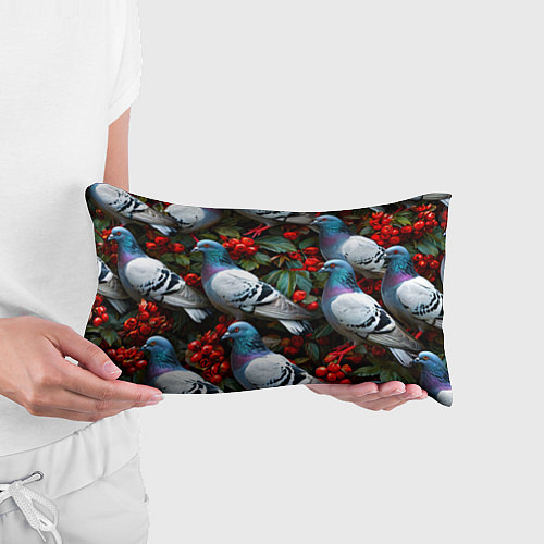 Подушка-антистресс Голуби в рябине / 3D-принт – фото 3