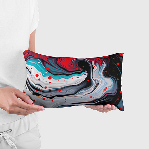 Подушка-антистресс Флюид арт абстракция / 3D-принт – фото 3