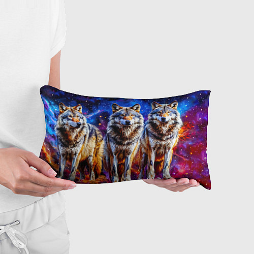 Подушка-антистресс Волки в космосе / 3D-принт – фото 3