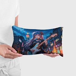 Подушка-антистресс Аниме девочка с электрогитарой, цвет: 3D-принт — фото 2