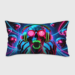 Подушка-антистресс Metallica - neon skull with headphones, цвет: 3D-принт