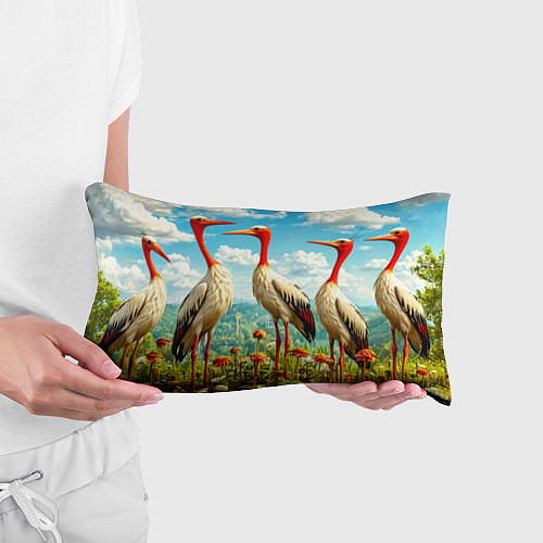 Подушка-антистресс Аисты в горах / 3D-принт – фото 3