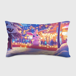 Подушка-антистресс Новогодняя зайка, цвет: 3D-принт