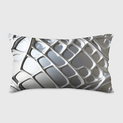 Подушка-антистресс Полированный металл серебряный, цвет: 3D-принт