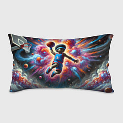 Подушка-антистресс Бейсболист и космос, цвет: 3D-принт