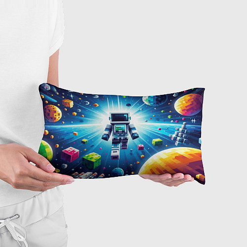 Подушка-антистресс Minecraft - an astronaut in outer space / 3D-принт – фото 3
