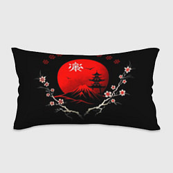 Подушка-антистресс Japan red black nature, цвет: 3D-принт