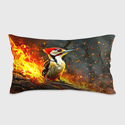 Подушка-антистресс Дятел в огне, цвет: 3D-принт