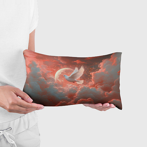 Подушка-антистресс Белый летящий голубь / 3D-принт – фото 3