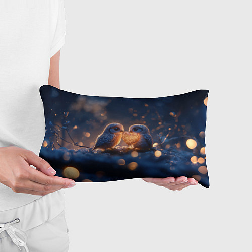 Подушка-антистресс Милые влюбленные совушки / 3D-принт – фото 3