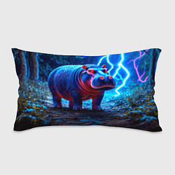 Подушка-антистресс Бегемот в разрядах молний, цвет: 3D-принт