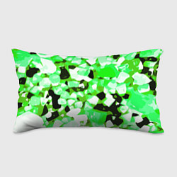 Подушка-антистресс Green and white abstraction on a black background, цвет: 3D-принт