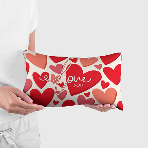 Подушка-антистресс Love you hearts pattern / 3D-принт – фото 3