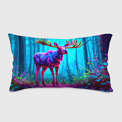 Подушка-антистресс Лось в сереневом свете, цвет: 3D-принт