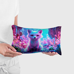 Подушка-антистресс Песец в неоновом свете, цвет: 3D-принт — фото 2