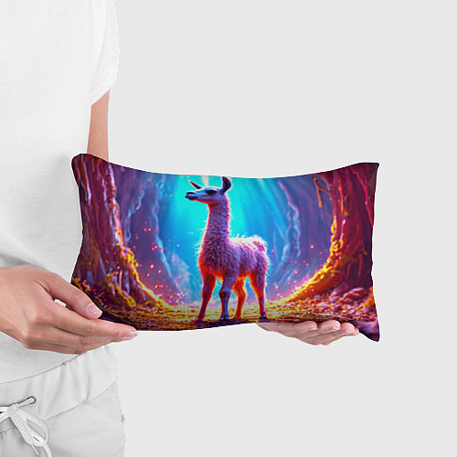 Подушка-антистресс Лама в неоновых лучах / 3D-принт – фото 3