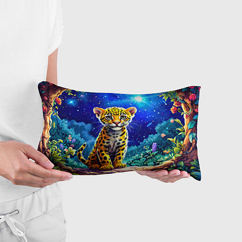 Подушка-антистресс Ягуар в звездную ночь / 3D-принт – фото 3