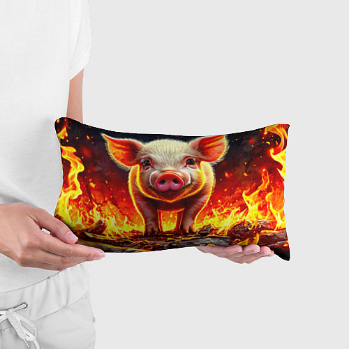 Подушка-антистресс Свинка в огне / 3D-принт – фото 3