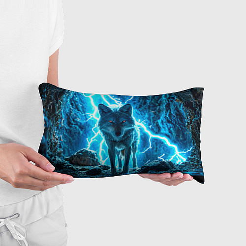 Подушка-антистресс Волк в разрядах молнии / 3D-принт – фото 3