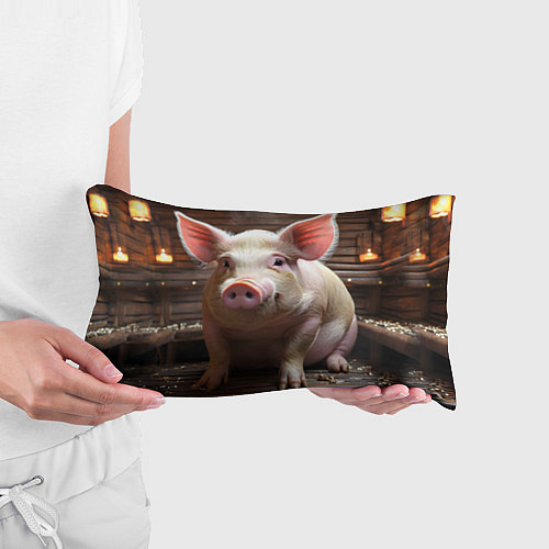 Подушка-антистресс Довольная свинья / 3D-принт – фото 3