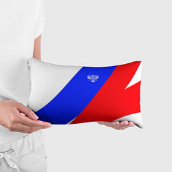 Подушка-антистресс Герб Российского государства на фоне цветов флага, цвет: 3D-принт — фото 2