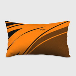 Подушка-антистресс Sport оранжевый с чёрным точечный, цвет: 3D-принт