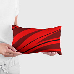 Подушка-антистресс Красный с чёрным абстракция полосы, цвет: 3D-принт — фото 2