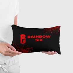 Подушка-антистресс Rainbow Six - red gradient по-горизонтали, цвет: 3D-принт — фото 2