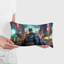 Подушка-антистресс Бэтмен неоновый город, цвет: 3D-принт — фото 2
