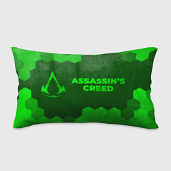 Подушка-антистресс Assassins Creed - green gradient по-горизонтали, цвет: 3D-принт
