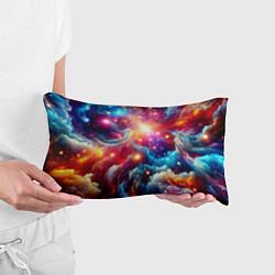 Подушка-антистресс Colorfull neon space clouds - ai art fantasy, цвет: 3D-принт — фото 2