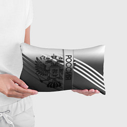 Подушка-антистресс Россия герб и полосы серый, цвет: 3D-принт — фото 2