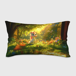 Подушка-антистресс Единорог в летнем лесу, цвет: 3D-принт
