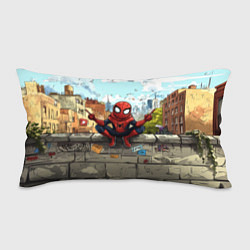 Подушка-антистресс Маленький человек-паук в городе, цвет: 3D-принт