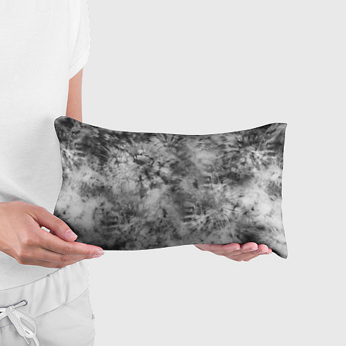 Подушка-антистресс Серый тай дай - абстракция / 3D-принт – фото 3