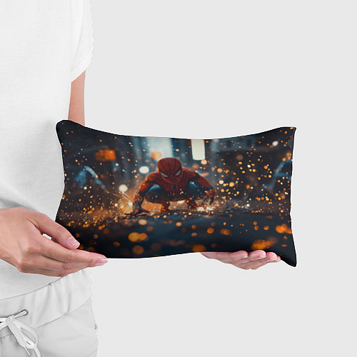Подушка-антистресс Человек паук и золотая пыльца / 3D-принт – фото 3