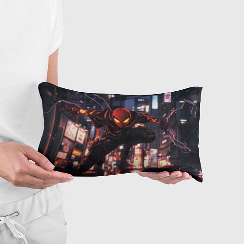 Подушка-антистресс Человек паук в черном / 3D-принт – фото 3