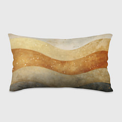 Подушка-антистресс Бежево-золотые полосы с блестками, цвет: 3D-принт