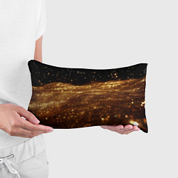 Подушка-антистресс Золотистые крупицы на черном, цвет: 3D-принт — фото 2