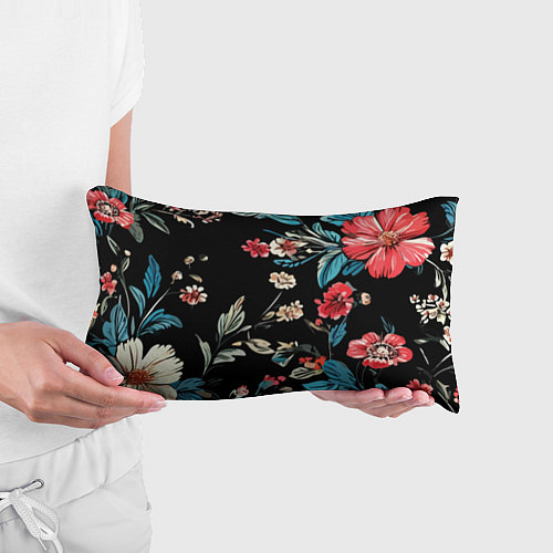 Подушка-антистресс Цветы старинный узор / 3D-принт – фото 3
