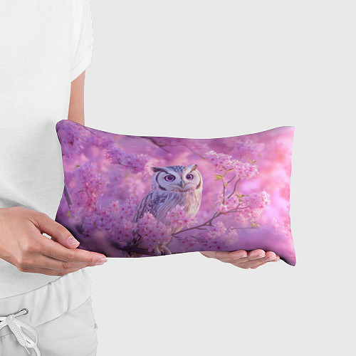 Подушка-антистресс Сова в весенних цветах / 3D-принт – фото 3