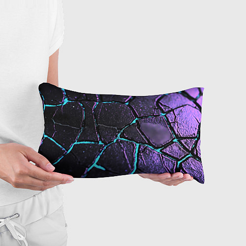 Подушка-антистресс Фиолетовые плиты с голубым свечением / 3D-принт – фото 3
