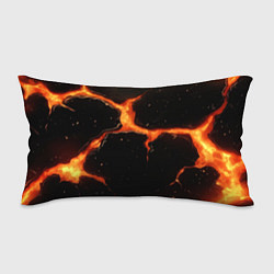 Подушка-антистресс Оранжевый разлом на черной текстуре