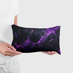 Подушка-антистресс Фиолетово-черная объемная текстура, цвет: 3D-принт — фото 2
